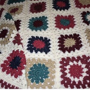 Handmade Granny Square Crochet Blanket